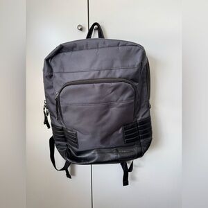 Diesel Men Backpack Black Mesh And Leather Luxury Casual Practical Stylish Used